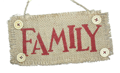 7 Inch Burlap Word Ornament - Joy - Tampa Home & Garden Store