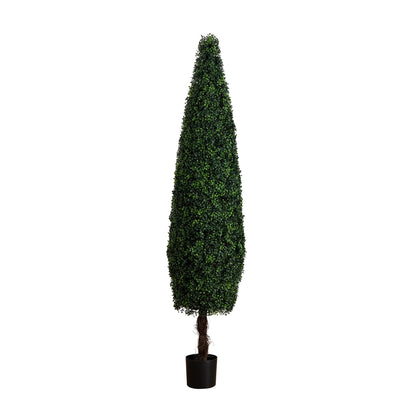 7’ UV Resistant Artificial Boxwood Topiary Cone Tree (Indoor/Outdoor) - Tampa Home & Garden Store
