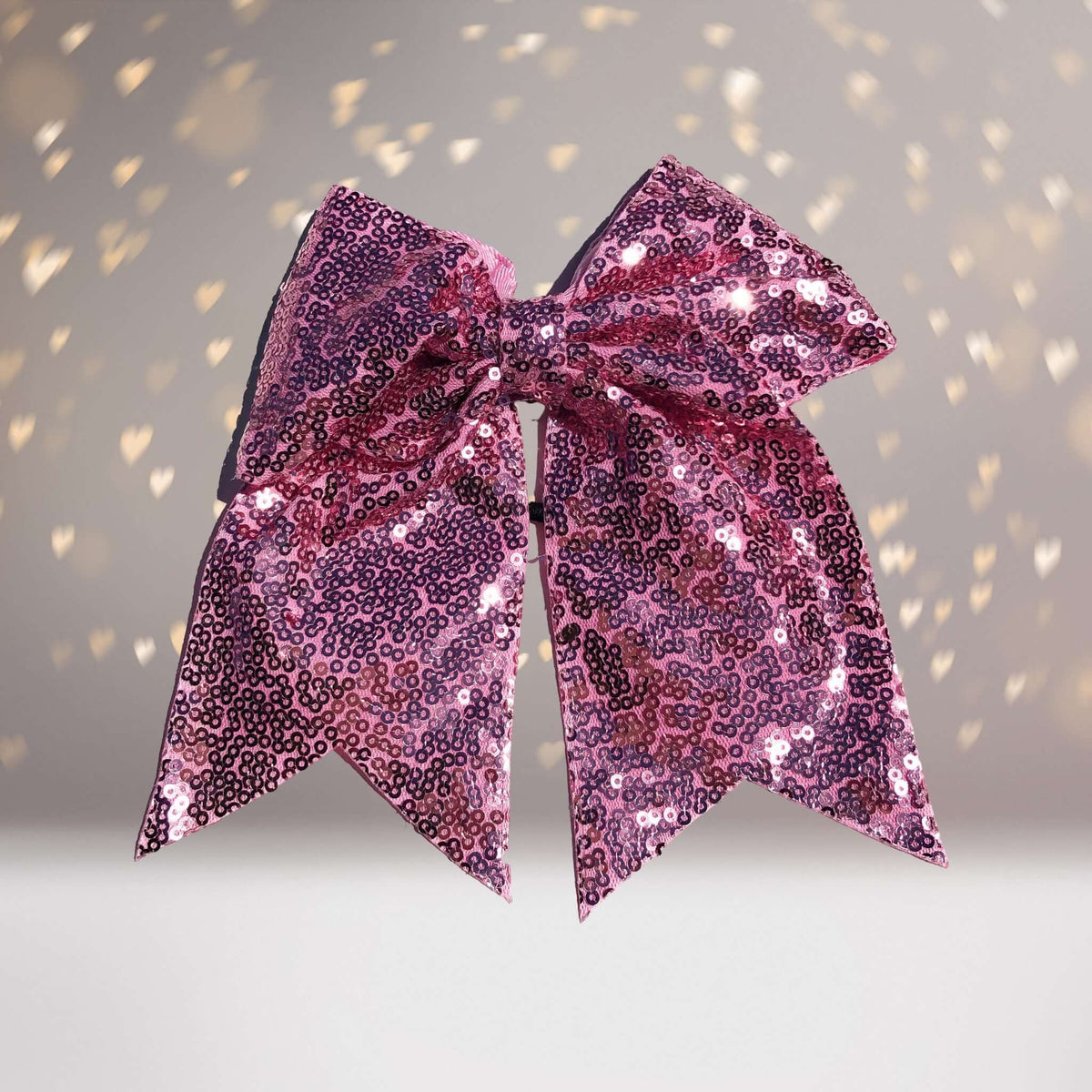 7 inch sequin cheer bows for ponytails, pink sparkly set of 3 by Chicky Chicky Bling Bling on Tampa Home & Garden Store
