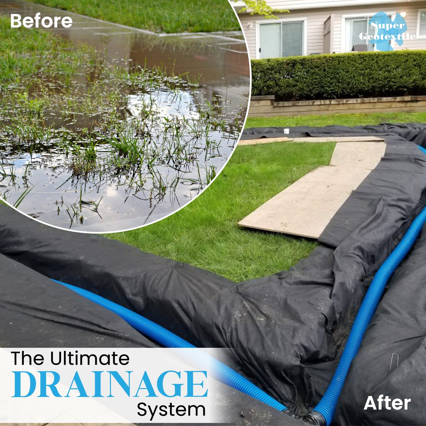 4 oz Non Woven Needle Punched Geotextile Filter Fabric - 50 Year Fabric