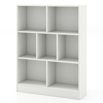 7-Section Freestanding Bookshelf for Kids Room Classroom Daycare Nursery