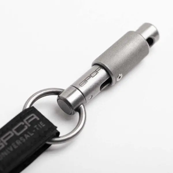 GPCA X-Clip Keychain EDC with knurled stainless-steel body and metal split ring on Tampa Home & Garden Store