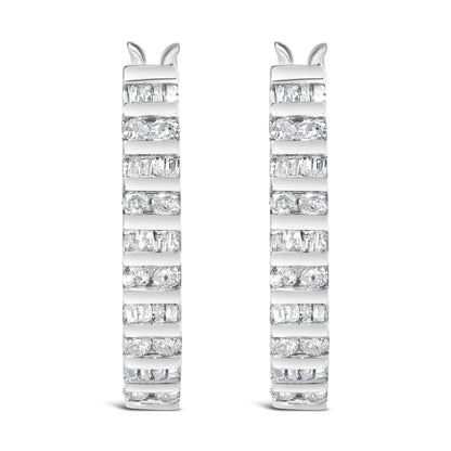 Pair of 10K white gold U-hoop diamond earrings, 1.0 cttw, I-J, I2-I3 clarity, Bids.com on Tampa Home & Garden Store