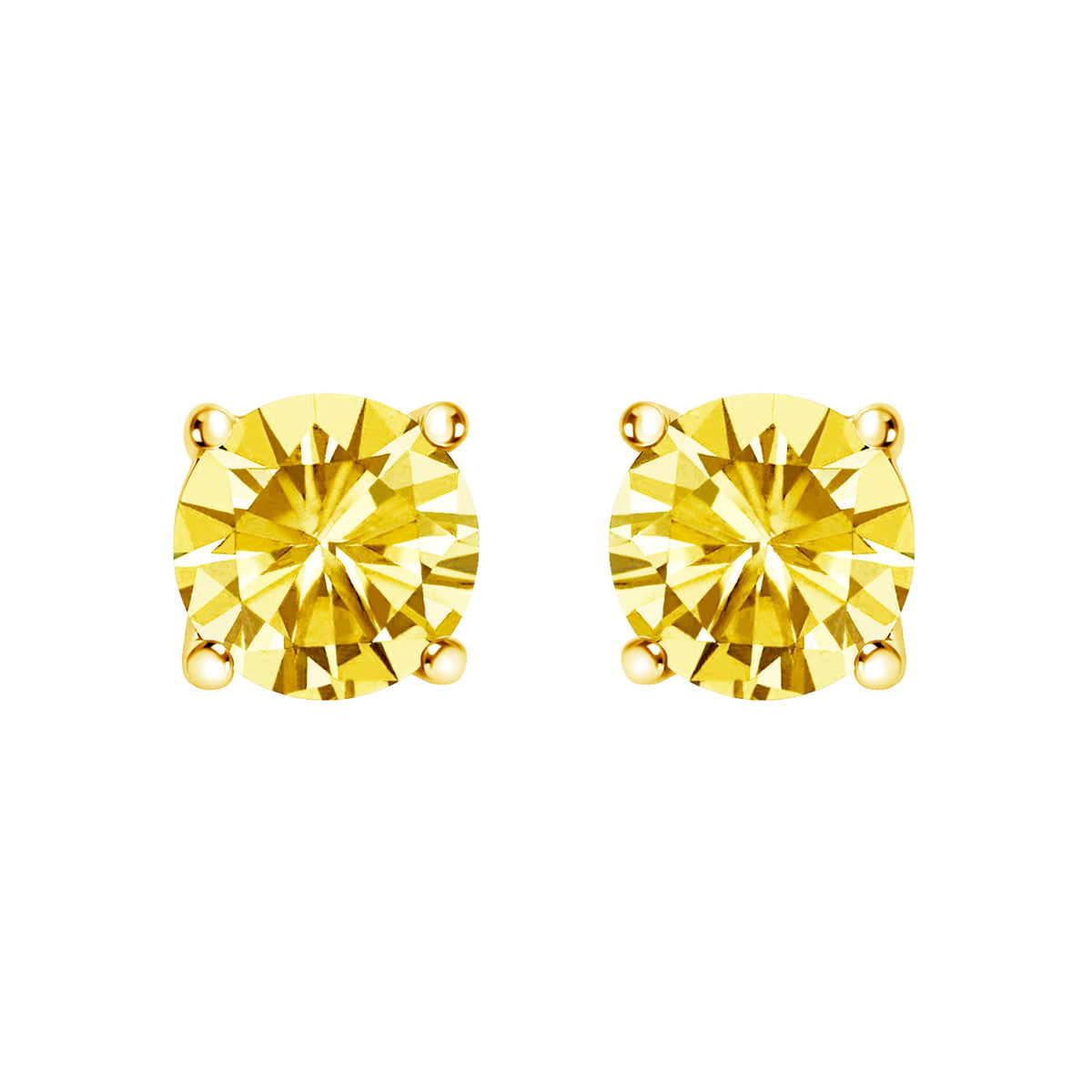 Two yellow diamond studs in 14K white gold, lab-grown, 1.0 Cttw, VS2-SI1, Bids.com on Tampa Home & Garden Store