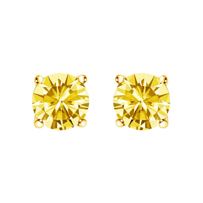 Two yellow diamond studs in 14K white gold, lab-grown, 1.0 Cttw, VS2-SI1, Bids.com on Tampa Home & Garden Store