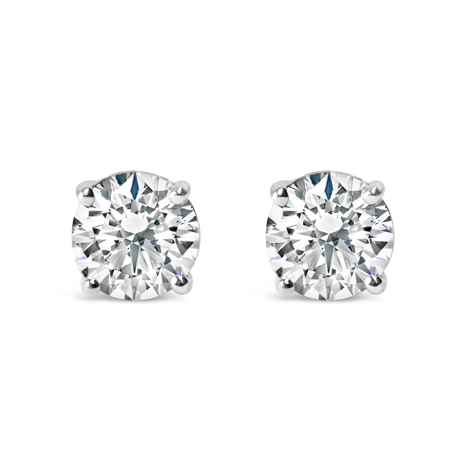 2-piece set of 14K white gold lab-grown diamond solitaire stud earrings, 1.00 cttw, Bids.com on Tampa Home & Garden Store