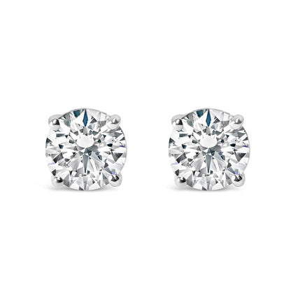 2-piece set of 14K white gold lab-grown diamond solitaire stud earrings, 1.00 cttw, Bids.com on Tampa Home & Garden Store