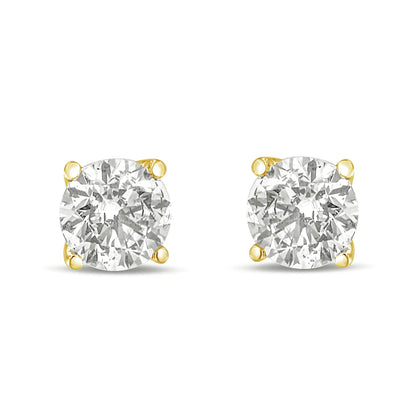 Pair of 14K yellow gold lab-grown diamond solitaire stud earrings, 1.0 cttw, pair Bids.com on Tampa Home & Garden Store