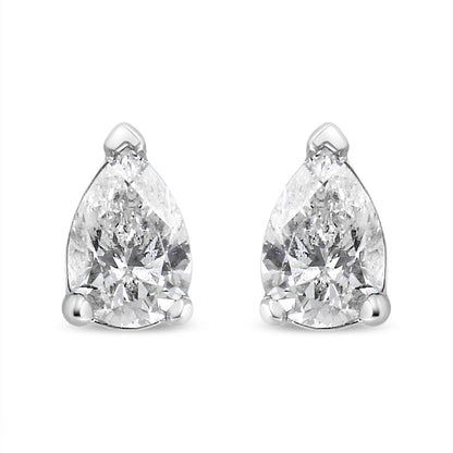Pear-shaped lab-grown diamond stud earrings in 14K white gold 1/2 cttw Bids.com on Tampa Home & Garden Store