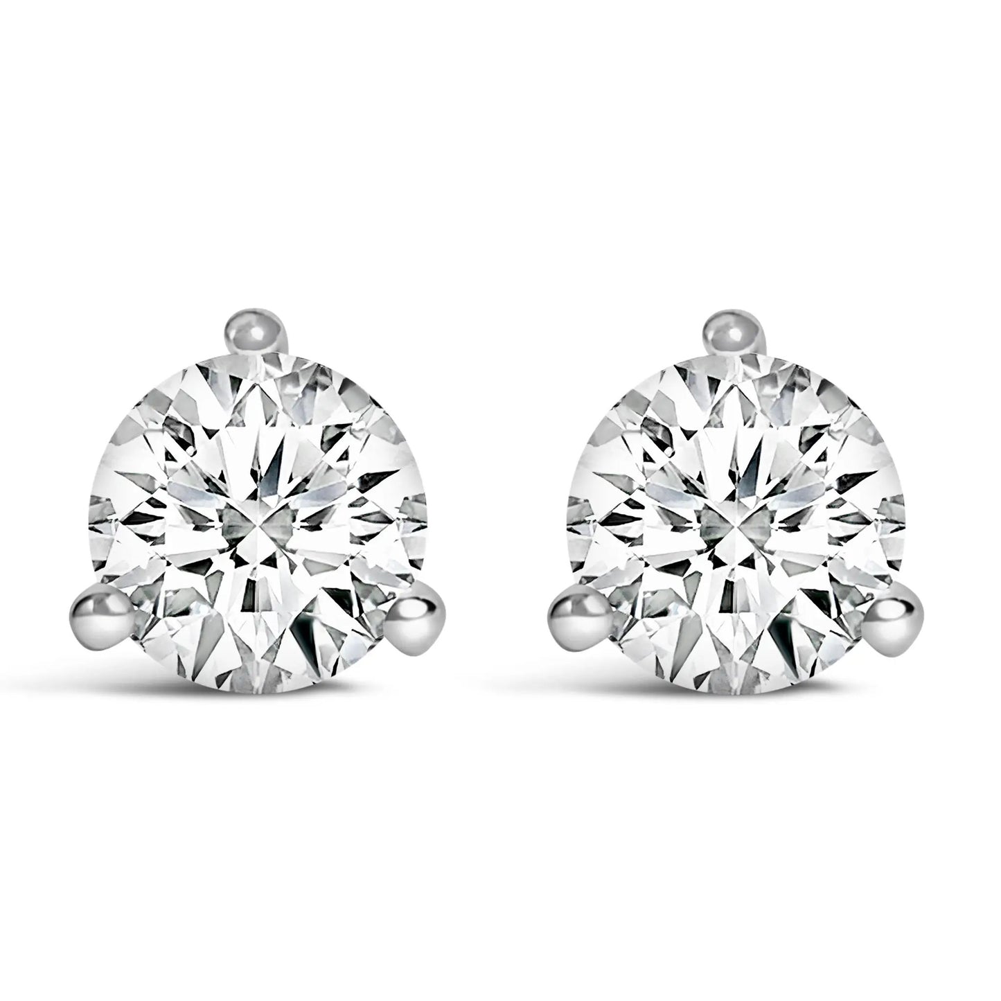 Earrings: Bids.com 14K white gold lab-grown diamond studs, 2.0 cttw, round, screwback on Tampa Home & Garden Store