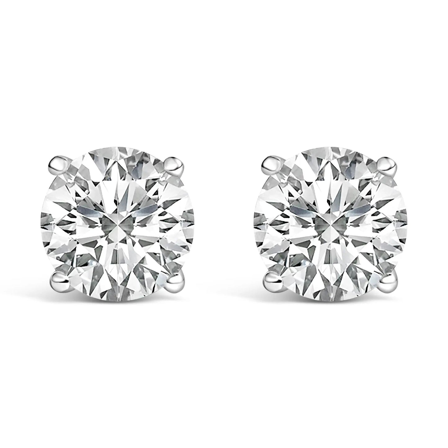 14K white gold lab grown diamond solitaire stud earrings, 1.00 Cttw, pair by Bids.com on Tampa Home & Garden Store