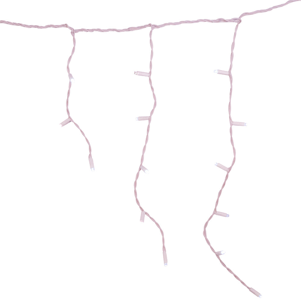 70-Light Cool White Soft Twinkle White Wire LED Icicle Light Set - Tampa Home & Garden Store