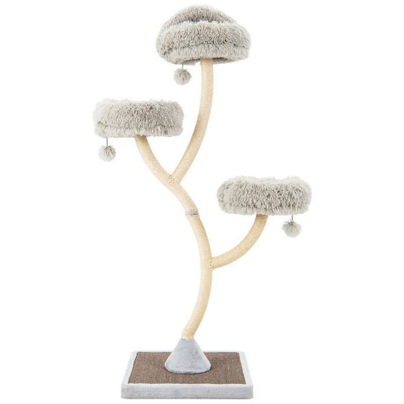 70" Tall Metal Cat Tree Tower with 3 Plush Perches & Sisal Scratching Posts - Tampa Home & Garden Store