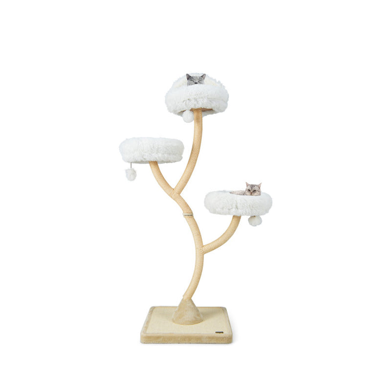70" Tall Metal Cat Tree Tower with 3 Plush Perches & Sisal Scratching Posts - Tampa Home & Garden Store