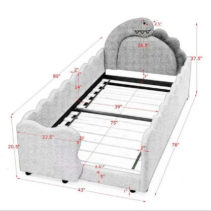 Toddler Dinosaur Bed and Safety Guardrail