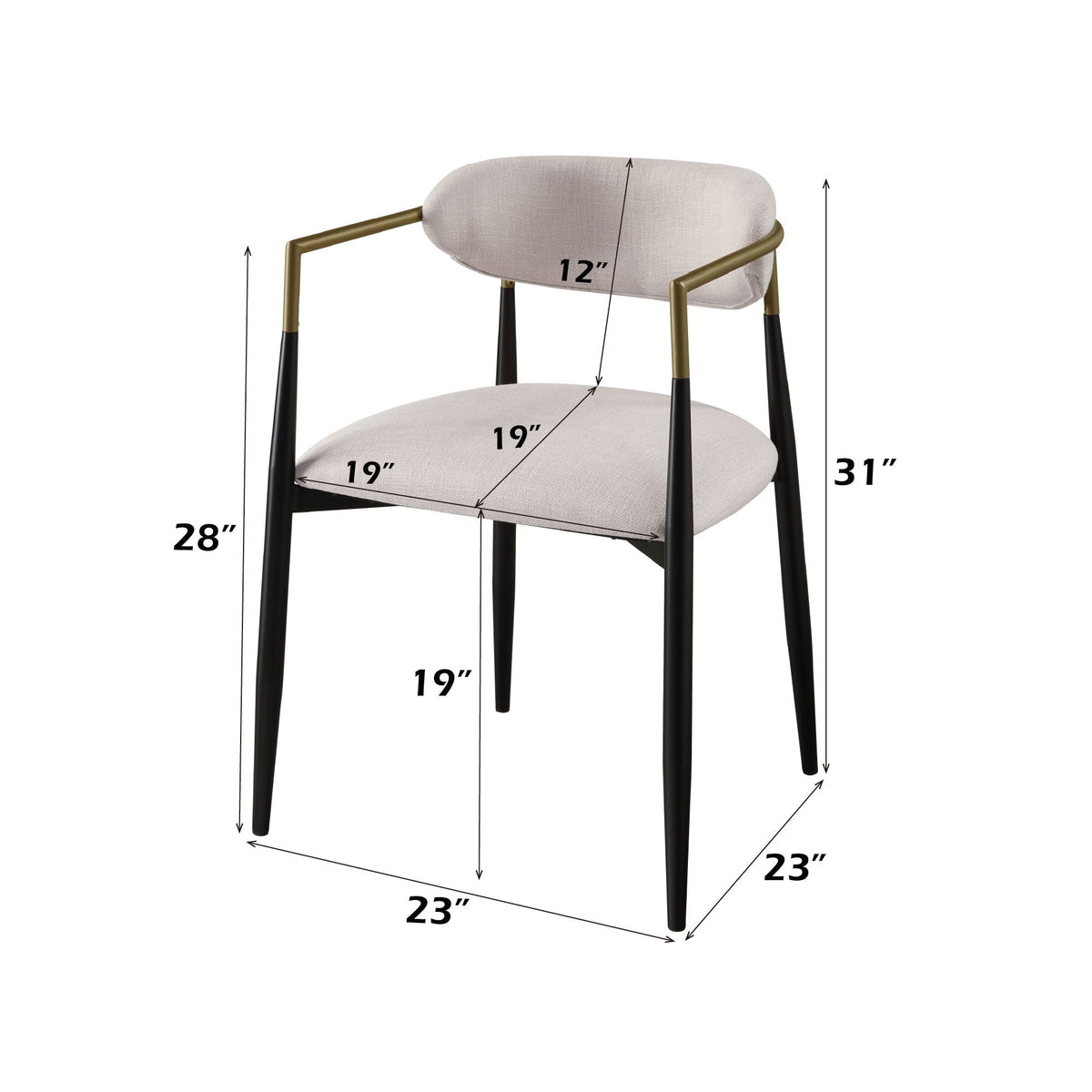 Black contemporary chair set by HouseOfZazla with metal frame 2 chairs on Tampa Home & Garden Store