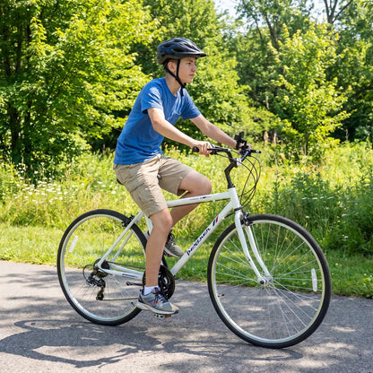 Hybrid Bike for Adults with 700C 18 Speed Shimano