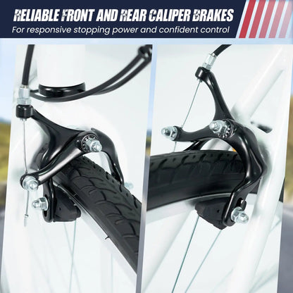 Hybrid Bike for Adults with 700C 18 Speed Shimano