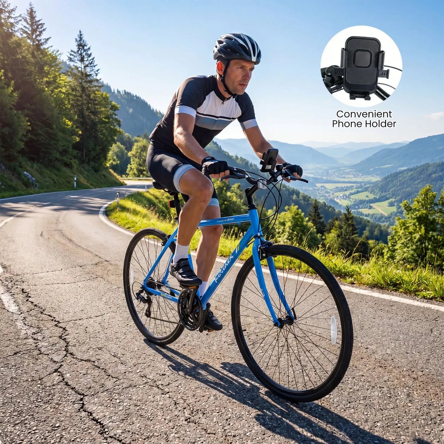 Hybrid Bike for Adults with 700C 18 Speed Shimano