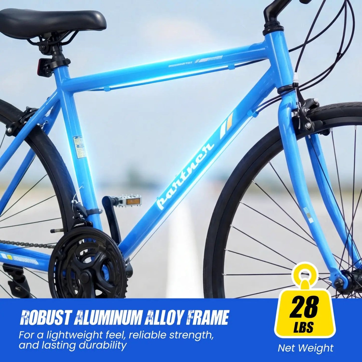 Hybrid Bike for Adults with 700C 18 Speed Shimano