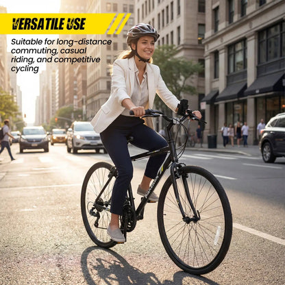 Hybrid Bike for Adults with 700C 18 Speed Shimano
