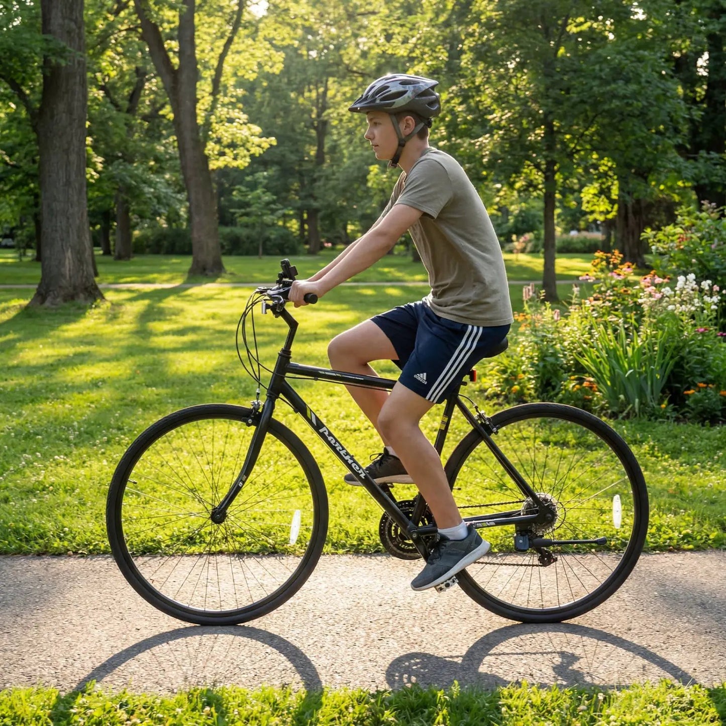 Hybrid Bike for Adults with 700C 18 Speed Shimano