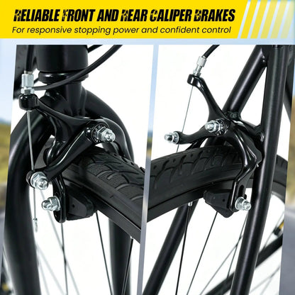 Hybrid Bike for Adults with 700C 18 Speed Shimano