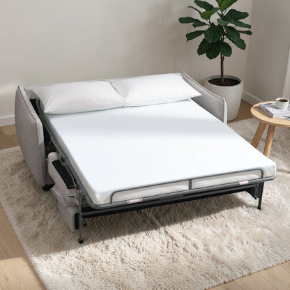Jinn Beige Sleeper Sofa with Memory Foam Mattress