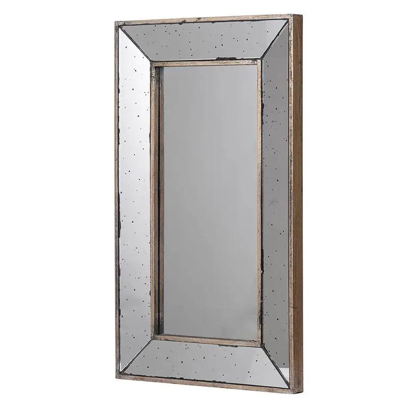Distressed Accent Mirror wall mirror with weathered wood frame Unique Piece Furniture on Tampa Home & Garden Store