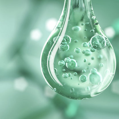 Face cream Bioderma Sebium Hydra green gel drop close-up with bubbles on Tampa Home & Garden Store