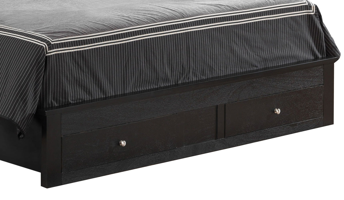Stylish Storage Bed For Modern Spaces by HouseOfZazla black wood frame with built-in drawers on Tampa Home & Garden Store