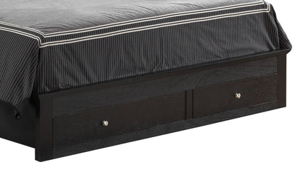 Stylish Storage Bed For Modern Spaces by HouseOfZazla black wood frame with built-in drawers on Tampa Home & Garden Store