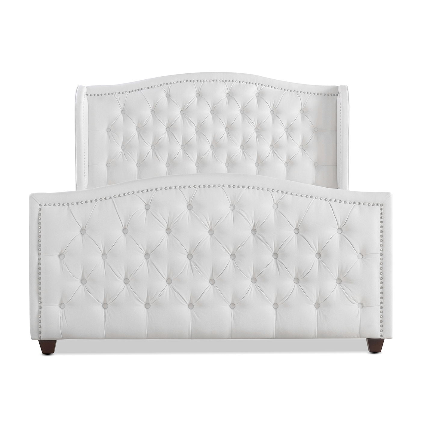 Solid Upholstered Bed Frame and Headboard Set