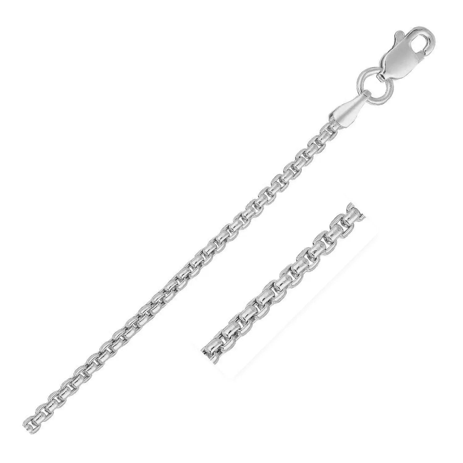 14k white gold solid round box chain necklace 1.60 mm with lobster clasp by Bids.com on Tampa Home & Garden Store