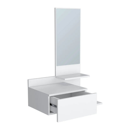 Lowell Floating Hallway Cabinet with Mirror