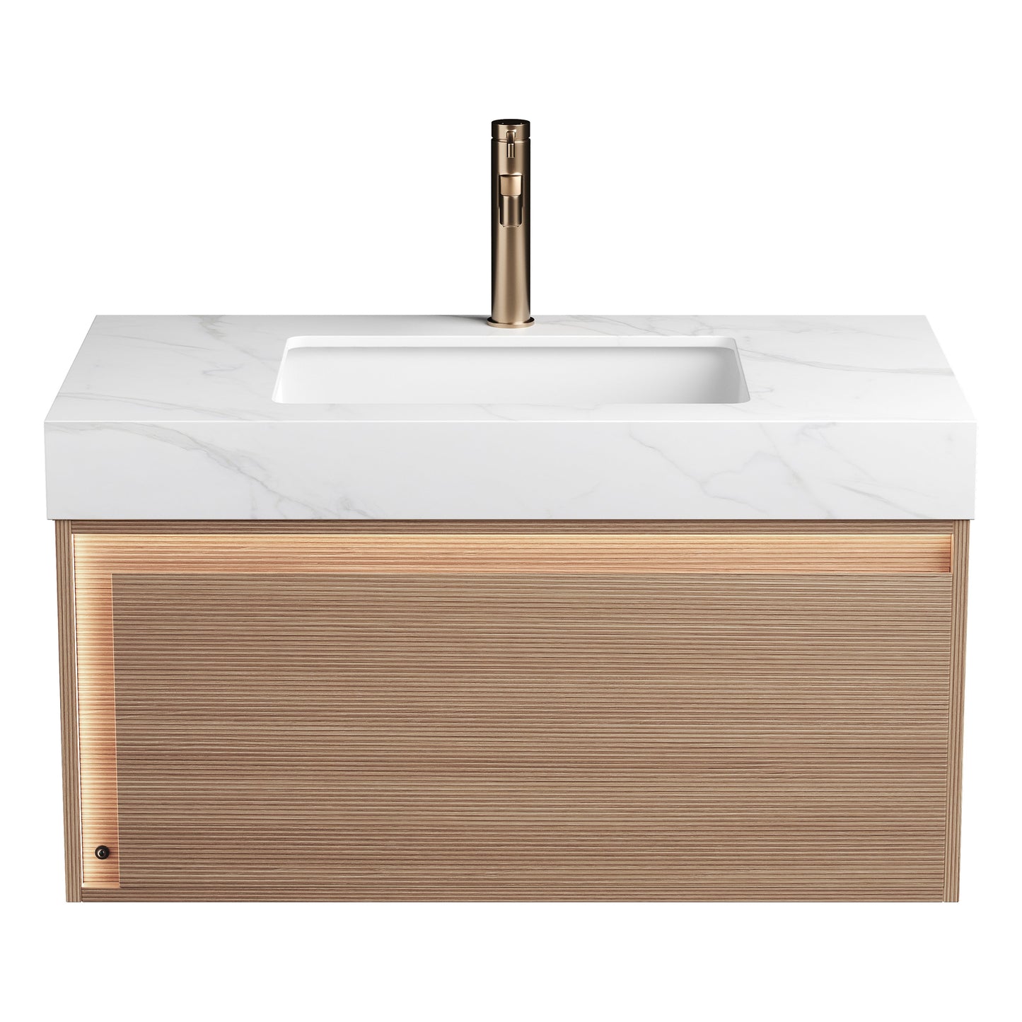 Nyah 36 in Bathroom Vanity Sink And Carrara Top