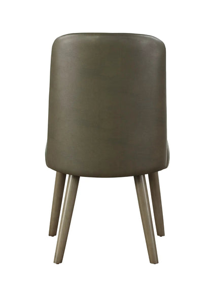Waylon Synthetic Leather Side Chair Gray Oak