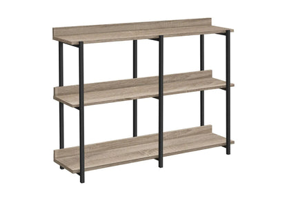 Accent console table entryway with oak shelves and black steel frame Unique Piece Furniture on Tampa Home & Garden Store