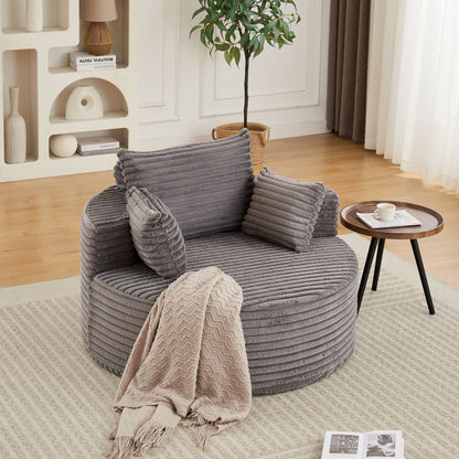 Modern single sofa with a backrest pillow