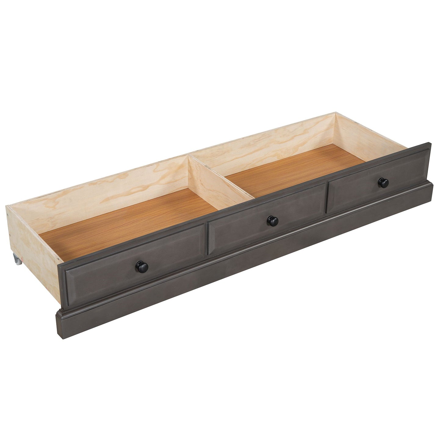 Solid pine Murphy bed cabinet chest with dark gray front and large storage drawer on Tampa Home & Garden Store