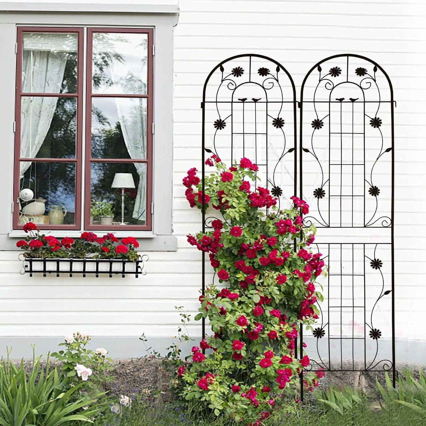 Metal Garden Trellis for Climbing Plants Outdoor