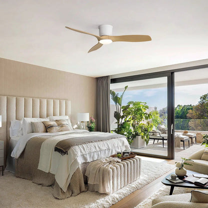 Flush Mount Ceiling Fan with Dimmable Led Light