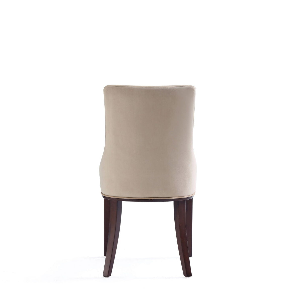 Shubert dining chair set of 2 beige upholstered back with dark wood legs HouseOfZazla on Tampa Home & Garden Store