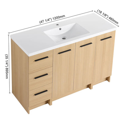Floating Bathroom Vanity Sink and Modular Cabinet