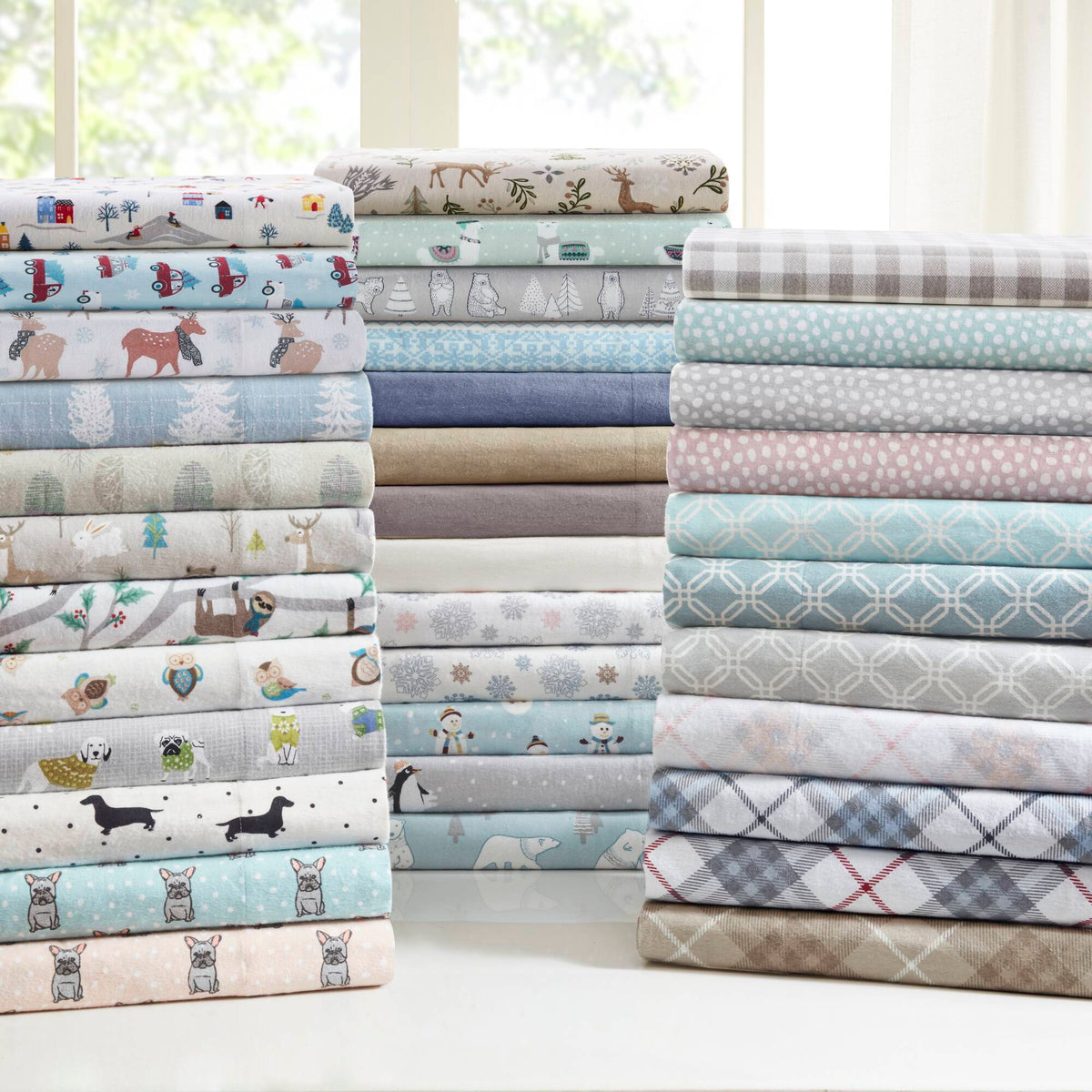 4 Piece King Cotton Printed Sheet Set with contemporary woodland design HouseOfZazla on Tampa Home & Garden Store