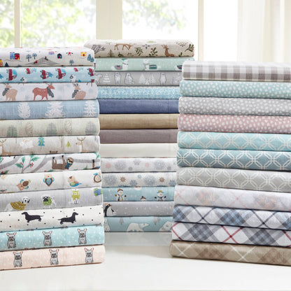 4 Piece King Cotton Printed Sheet Set with contemporary woodland design HouseOfZazla on Tampa Home & Garden Store
