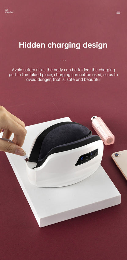 Eye Massager Air Pressure Vibration Eye Protector Bluetooth Eye Massage Relax Migraines Relief Improve Sleep - Tampa Home & Garden Store