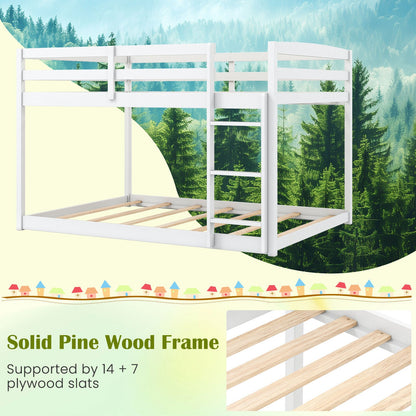 Full Over Full Bunk Bed Low-to-ground Bunk Bed