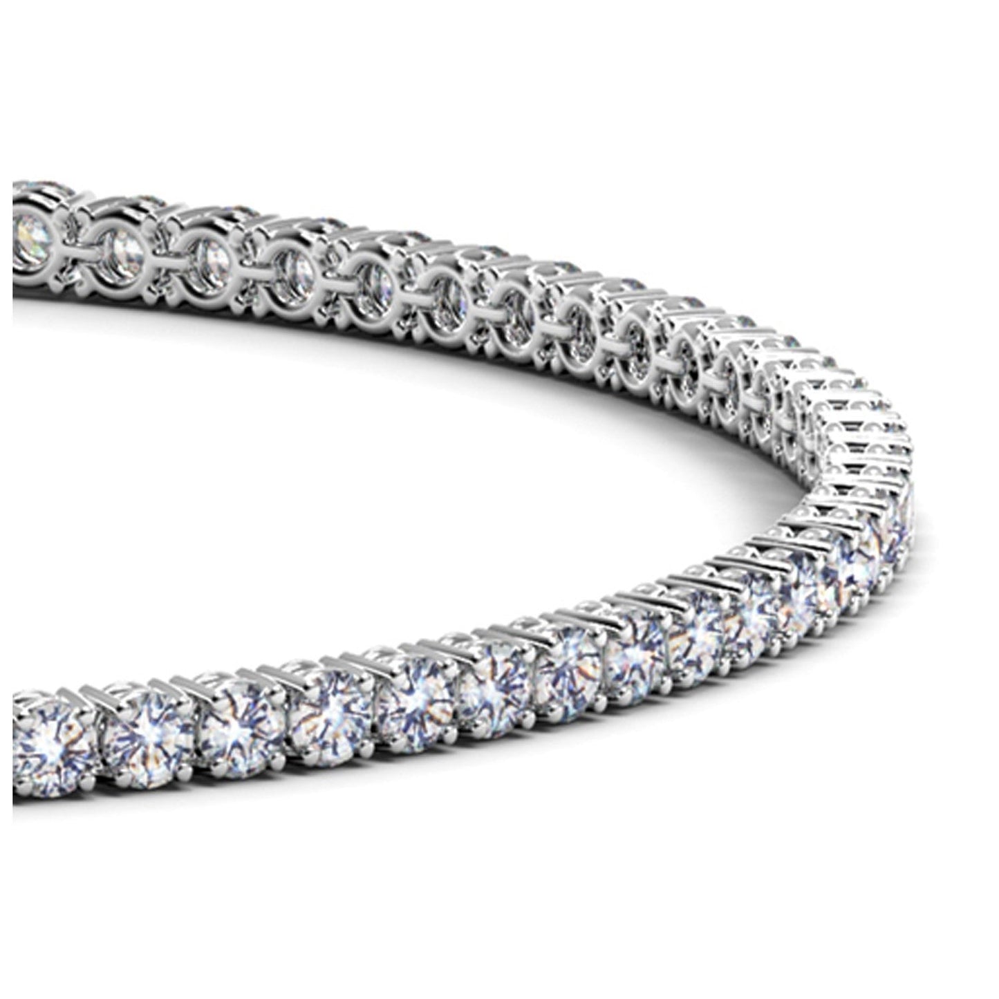 Lab grown round diamond tennis bracelet in 14k white gold, 2 ctw F/G VS2/SI1, Bids.com on Tampa Home & Garden Store