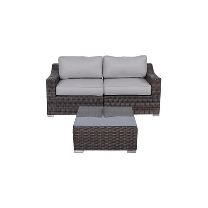 Outdoor Wicker Conversation Set With Cushions